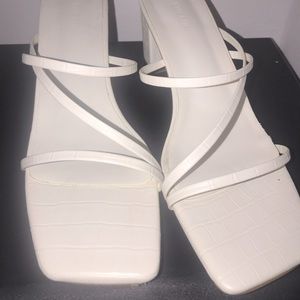 Thin Strap Chunky Heeled Mules